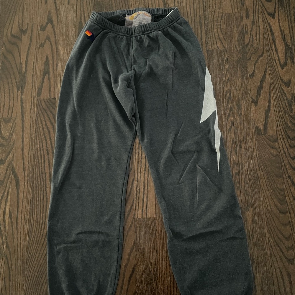 Grey aviator nation sweatpants
